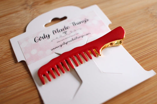 Red Comb Hair Clip
